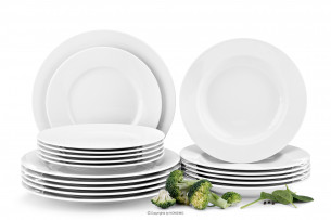 MUSCARI, https://konsimo.cz/kolekce/muscari/ Porcelánová jídelní souprava pro 6 osob 18 bílá bílý - obrázek