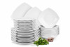 CARLINA Hranatá jídelní souprava pro 12 osob 36 dílů bílý bílý - obrázek 1