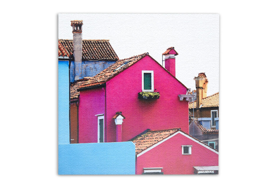 IMAGOS Obraz dom różowy/niebieski - obrázek