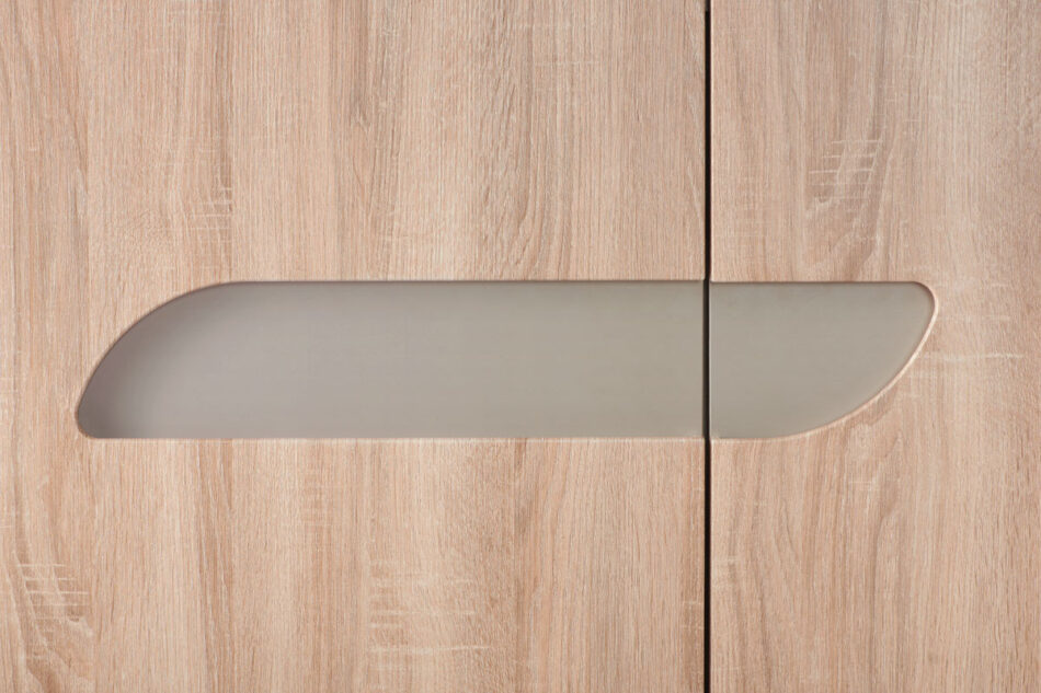 AVERO Dvojitá vitrína ve skandinávském stylu šedý dub dub/greige - obrázek 5