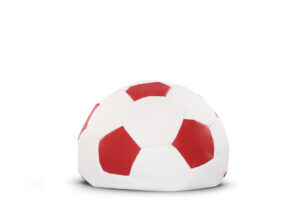 BERBO, https://konsimo.cz/kolekce/berbo/ Puf fotbalový míč bílá/červená - obrázek