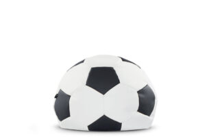 BERBO, https://konsimo.cz/kolekce/berbo/ Puf fotbalový míč bílý černý - obrázek
