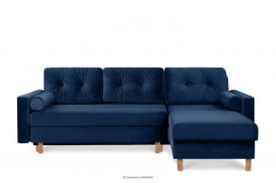 ERISO, https://konsimo.cz/kolekce/eriso/ Rohová sedací souprava do obývacího pokoje, tmavě modrá námořnictvo - obrázek