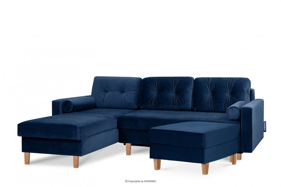 ERISO Rohová sedací souprava do obývacího pokoje, tmavě modrá námořnictvo - obrázek 9