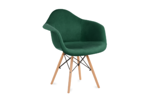 NEREA, https://konsimo.cz/kolekce/nerea/ Velurová židle ve skandinávském stylu s područkami zelená tmavozelený - obrázek