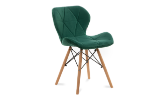 TRIGO, https://konsimo.cz/kolekce/trigo/ Skandinávská židle na dřevěném rámu lahvově zelená tmavozelený - obrázek