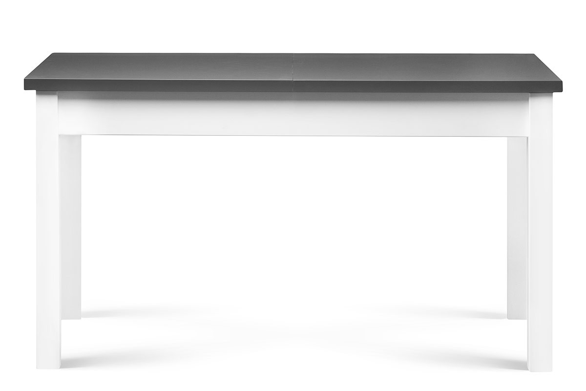 Rozkládací jednoduchý stůl 140 x 80 cm bílá / šedá