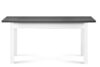 CENARE Rozkládací jednoduchý stůl 160 x 80 cm bílá / šedá bílá/šedá - obrázek 4