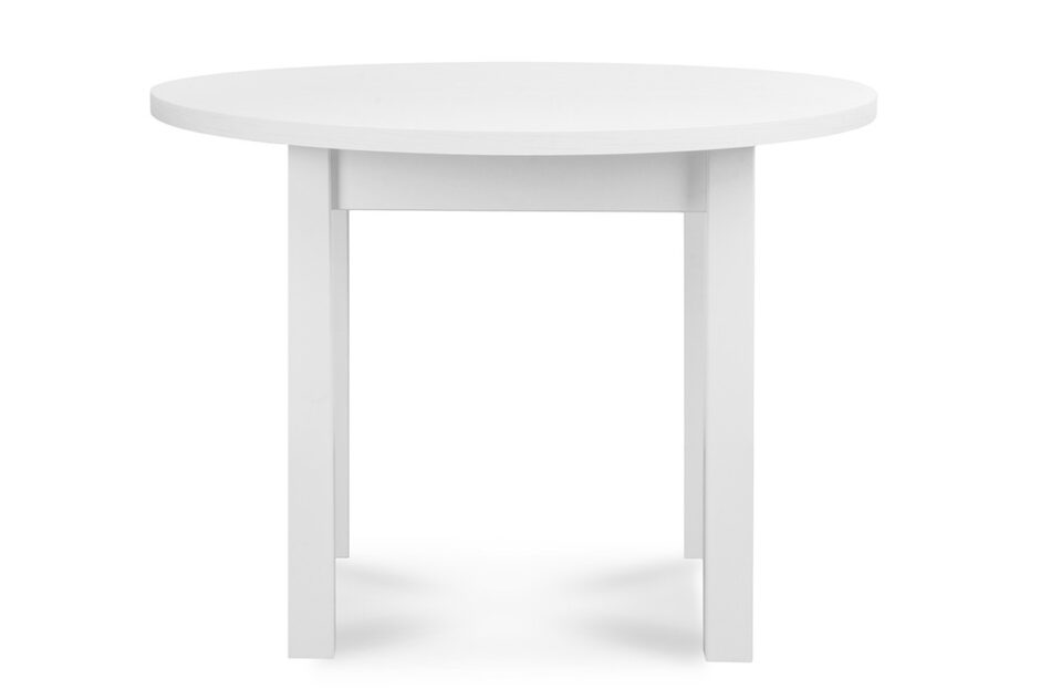 MENZO Kulatý stůl 100 cm bílý bílý - obrázek 3