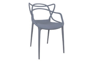 SLIMBI, https://konsimo.cz/kolekce/slimbi/ Moderní plastová židle šedá šedá - obrázek