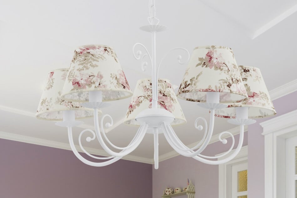 CANDIA Závěsná lampa ecru/vícebarevné - obrázek 1