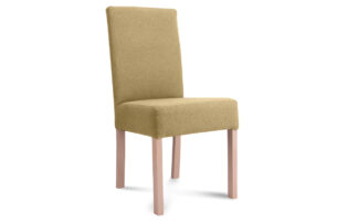 GAROS, https://konsimo.cz/kolekce/garos/ Dřevěná jídelní židle s tkanou látkou žluté žlutá/buk - obrázek