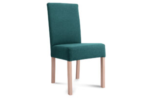 GAROS, https://konsimo.cz/kolekce/garos/ Dřevěná jídelní židle s tkanou látkou zelené zelená/buk - obrázek