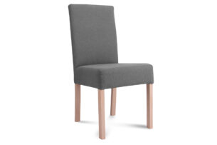 GAROS, https://konsimo.cz/kolekce/garos/ Dřevěná jídelní židle s tkanou látkou šedé šedá/buk - obrázek
