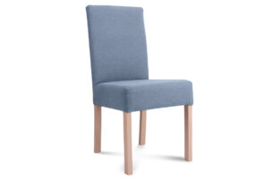 GAROS, https://konsimo.cz/kolekce/garos/ Dřevěná jídelní židle s tkanou látkou modré modrá/buk - obrázek