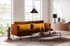 GANZO Trojmístná pohovka do obývacího pokoje s polštáři oranžová oranžová/žlutá - obrázek 2
