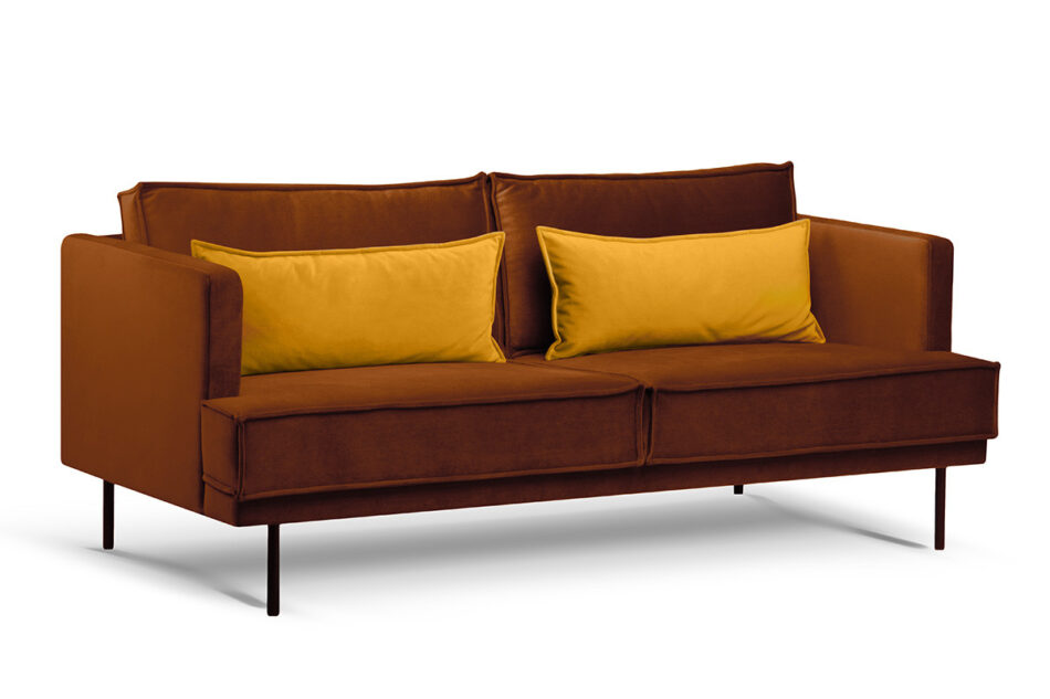 GANZO Trojmístná pohovka do obývacího pokoje s polštáři oranžová oranžová/žlutá - obrázek 2
