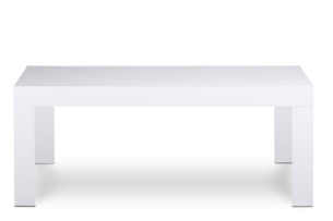 EMPROS, https://konsimo.cz/kolekce/empros/ Jednoduchý bílý konferenční stolek s policí do obývacího pokoje bílý lesk - obrázek