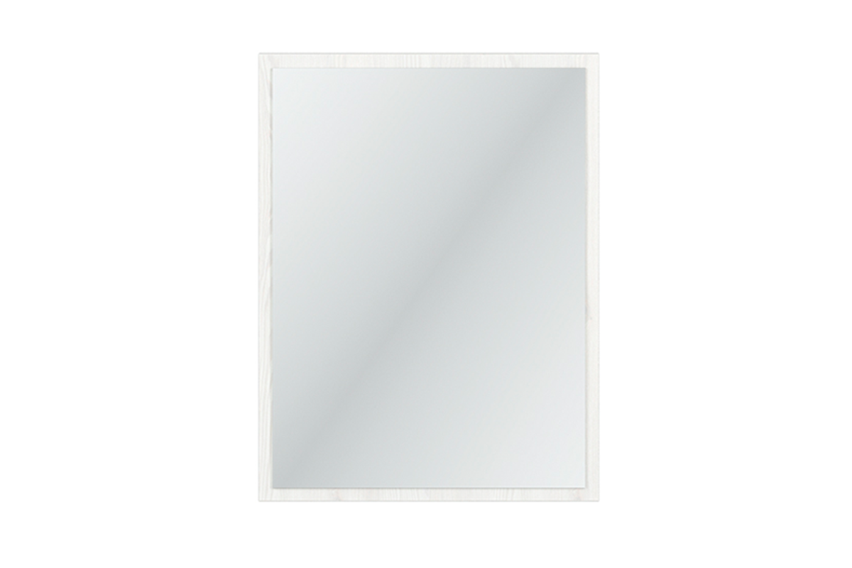 Bílé zrcadlo v rámu do předsíně