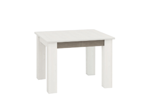 SARPA, https://konsimo.cz/kolekce/sarpa/ Jednoduchý rozkládací jídelní stůl bílý / hnědý bílá/hnědá - obrázek