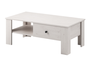 SAMBU, https://konsimo.cz/kolekce/sambu/ Minimalistický konferenční stolek se vzorem dřeva bílý bílý - obrázek