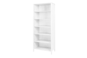 CUCULI, https://konsimo.cz/kolekce/cuculi/ Otevřená knihovna z borovice 80 cm, bílá bílý - obrázek