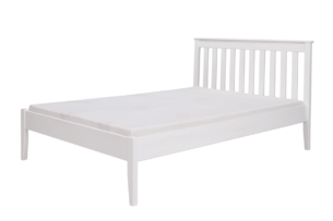 LUINO, https://konsimo.cz/kolekce/luino/ Dřevěný rám postele 140 x 200 bílá bílý - obrázek