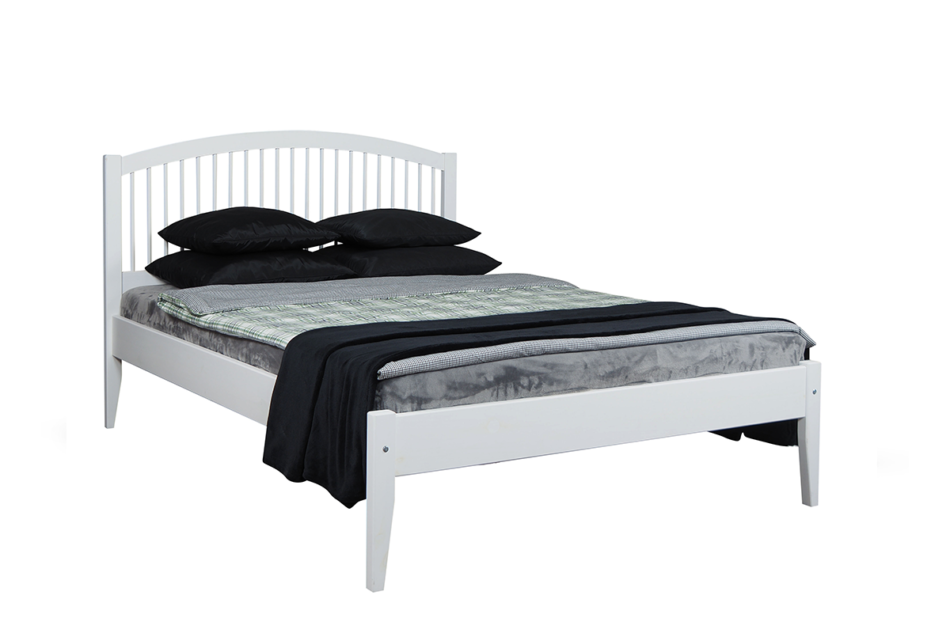 ALPI Rám postele z borovicového dřeva 140 x 200 bílá bílý - obrázek