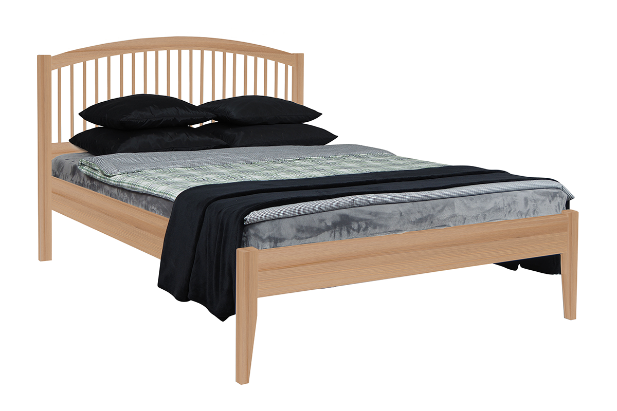 Rám postele z borovicového dřeva 140 x 200 dub