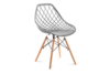 FAGIS Designová židle z umělé hmoty šedá šedá - obrázek 1