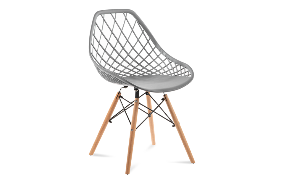 FAGIS Designová židle z umělé hmoty šedá šedá - obrázek 0