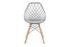 FAGIS Designová židle z umělé hmoty šedá šedá - obrázek 3
