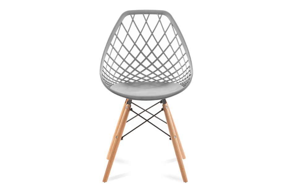FAGIS Designová židle z umělé hmoty šedá šedá - obrázek 2