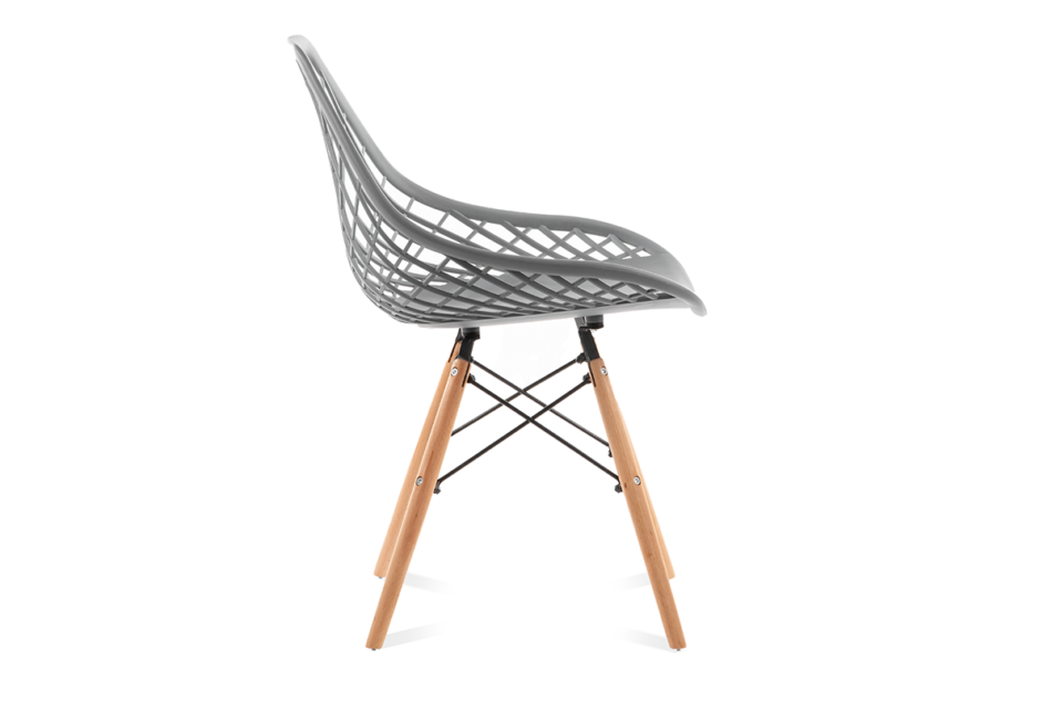 FAGIS Designová židle z umělé hmoty šedá šedá - obrázek 3
