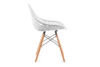 FAGIS Designová židle z umělé hmoty bílá bílý - obrázek 3