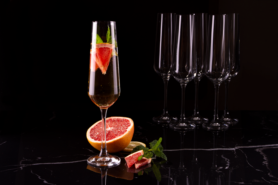 SANDRA Sklenice na šampaňské (6ks) průhledný - obrázek 1