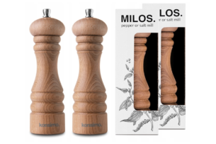 MILOS, https://konsimo.cz/kolekce/milos/ Sada mlýnků 2 ks. olejovaný buk - obrázek