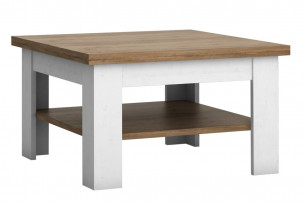 LEMAS, https://konsimo.cz/kolekce/lemas/ Bílý konferenční stolek v provensálském stylu bílý/tmavý dub - obrázek