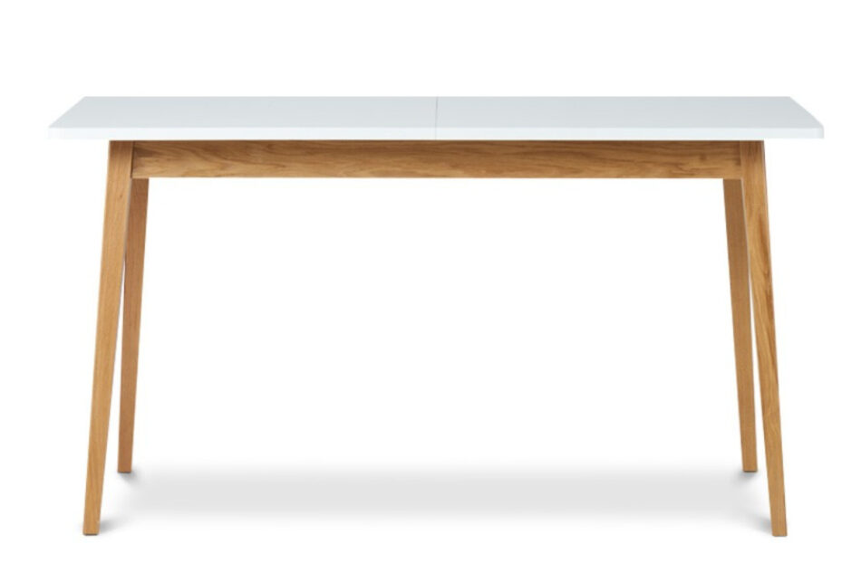 FRISK Bílý skandinávský rozkládací stůl bílá/přírodní dub - obrázek 0