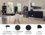 SOFTLINE Skandynawskie biurko na nóżkach czarne czarny/dąb - obrázek 9