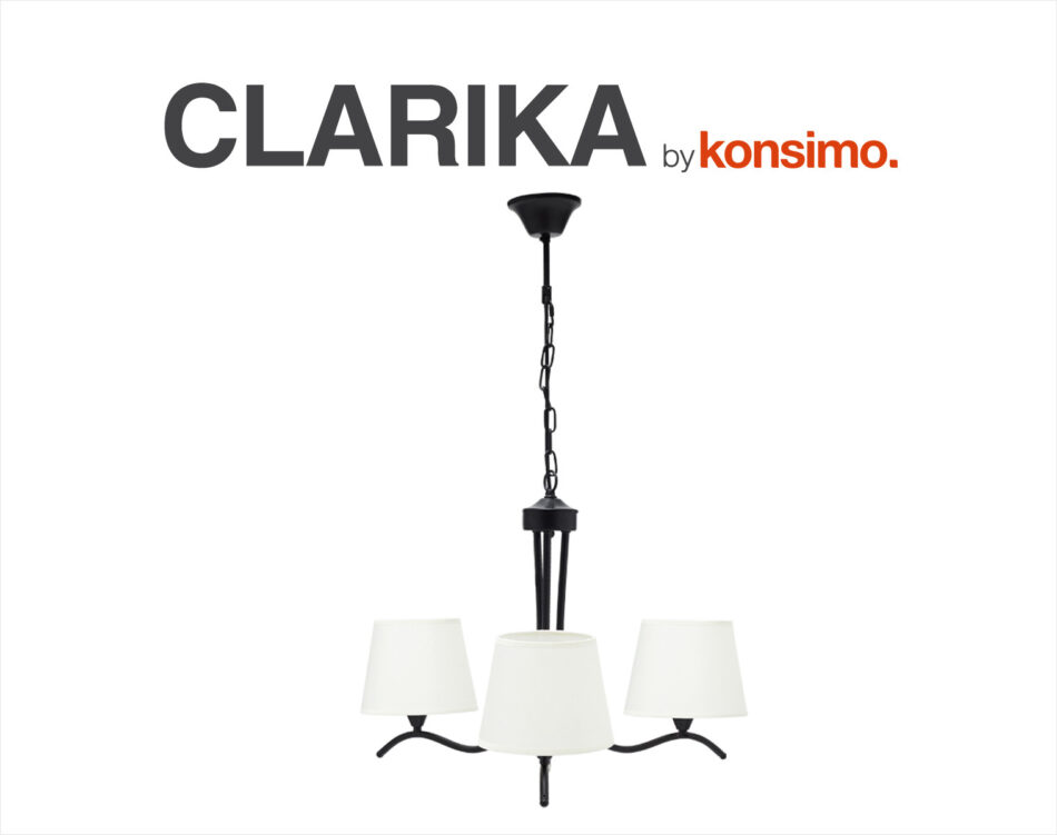 CLARIKA Závěsná lampa Černá bílá - obrázek 3