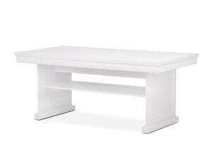 IMPERIO, https://konsimo.cz/kolekce/imperio/ Bílý obdélníkový konferenční stolek s policí bílý - obrázek