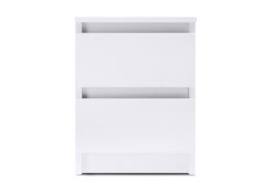 ODIS, https://konsimo.cz/kolekce/odis/ Prostorný noční stolek se zásuvkami 40 cm bílý bílý - obrázek