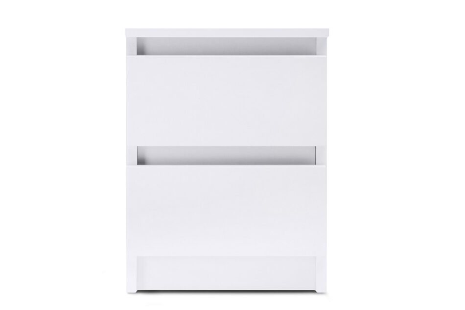 ODIS Prostorný noční stolek se zásuvkami 40 cm bílý bílý - obrázek 0