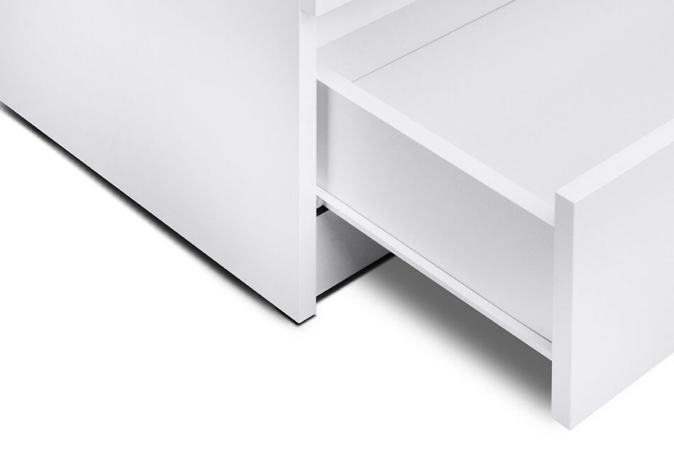 ODIS Prostorný noční stolek se zásuvkami 40 cm bílý bílý - obrázek 3
