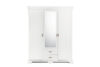 IMPERIO Velká bílá šatní skříň se zrcadlem bílý - obrázek 3