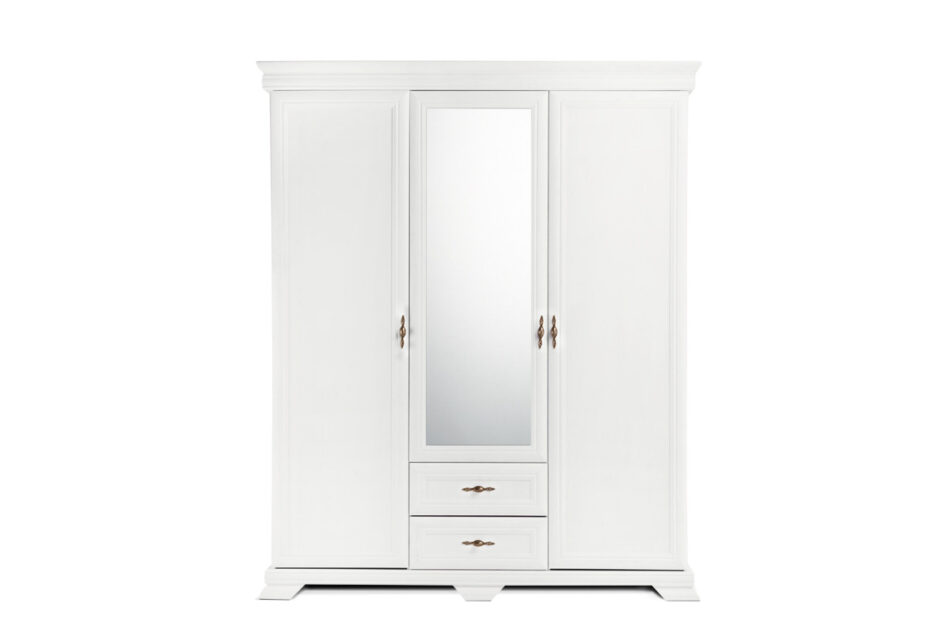 IMPERIO Velká bílá šatní skříň se zrcadlem bílý - obrázek 2