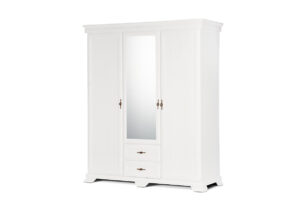 IMPERIO, https://konsimo.cz/kolekce/imperio/ Velká bílá šatní skříň se zrcadlem bílý - obrázek