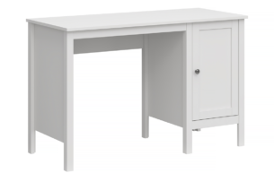 FARGE, https://konsimo.cz/kolekce/farge/ Elegantní psací stůl s policemi bílý bílý - obrázek