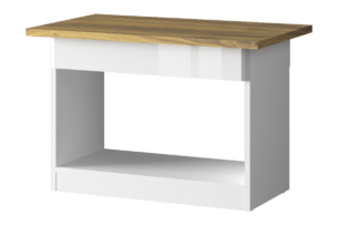 TECTO, https://konsimo.cz/kolekce/tecto/ Konferenční stolek ve skandinávském stylu bílý lesk/dub navarra - obrázek
